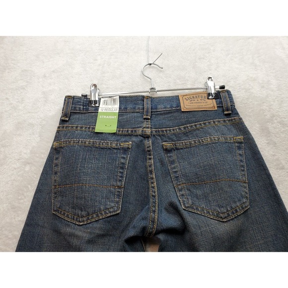 Levi's Jeans Boys Size 12 Blue Denim 100% Cotton Pockets Flat Front Straight Leg - Picture 8 of 11